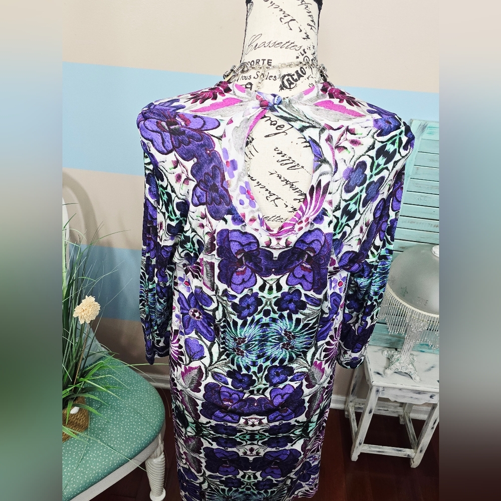 Free People Hi-Low Floral Multicolor Mini Dress - Picture 6 of 10